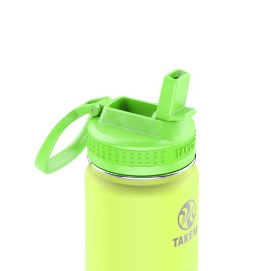 actives-kids-glow-in-the-dark-water-bottle-with-straw-lid-h0 51075-Actives-Kids-Straw-18-GID-LightningGreen-closeup.png